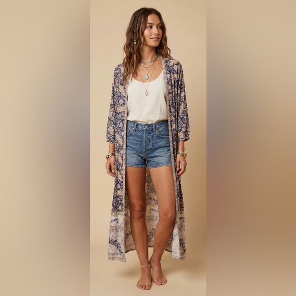 Spell Jackets & Blazers - Spell & The Gypsy Oasis Paisley Floral Duster Size Small Medium